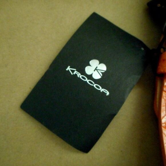 NWT KROCOA 100% Mandarin/Orange Crocodile Belt Silver Oval Buckle Size 32 - Picture 2 of 14